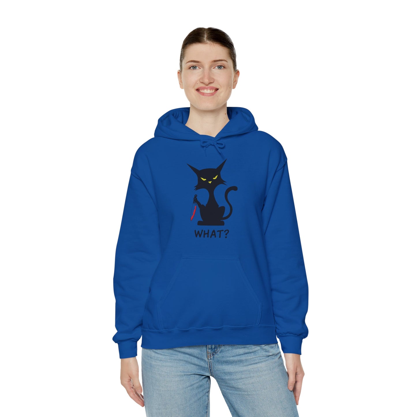 What, Meow Unisex Heavy Blend Hooded Sweatshirt