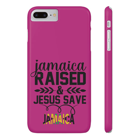 Jamaica Raised & Jesus Save iPhone Case