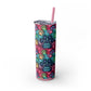 "Dog MOM" Personalized Skinny Tumbler with Straw, 20oz