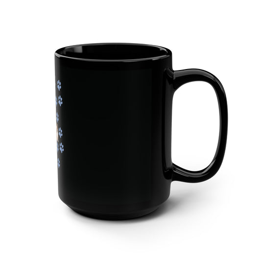 Eat Sleep Work Pet Black Mug, 15oz