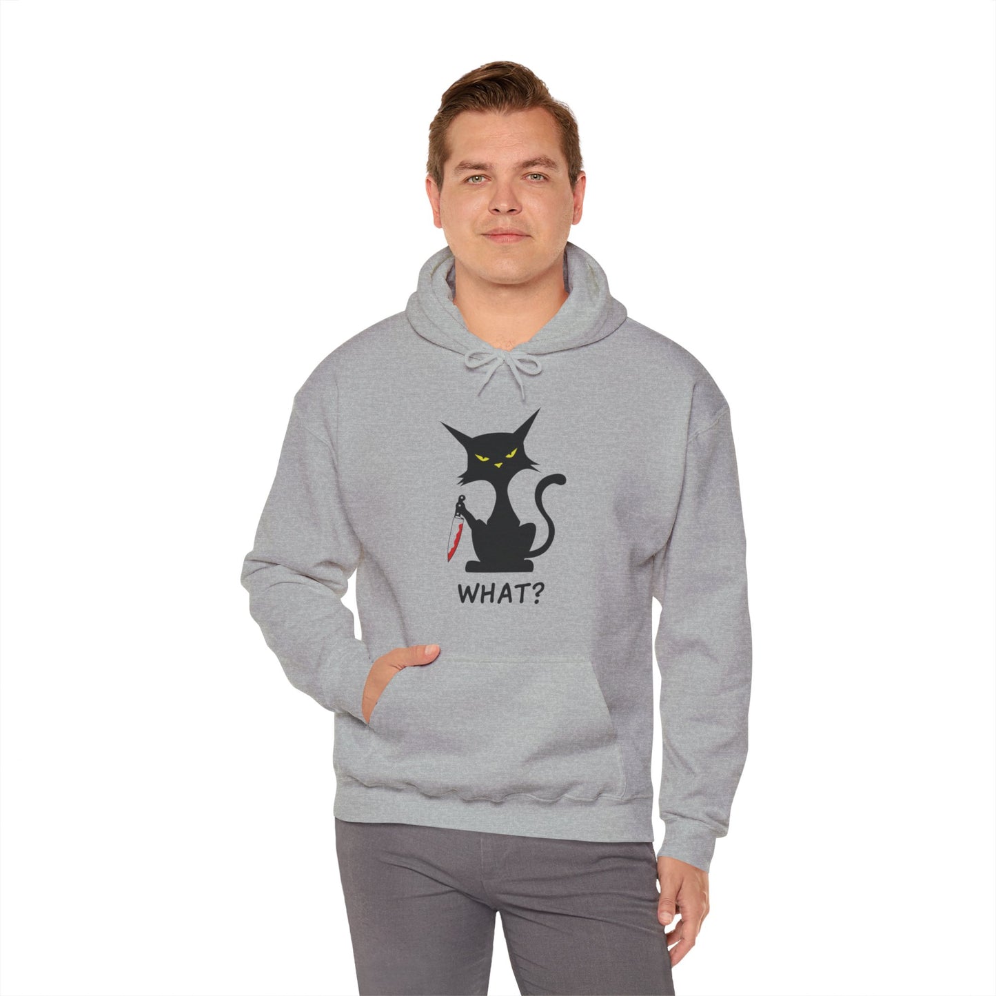 What, Meow Unisex Heavy Blend Hooded Sweatshirt