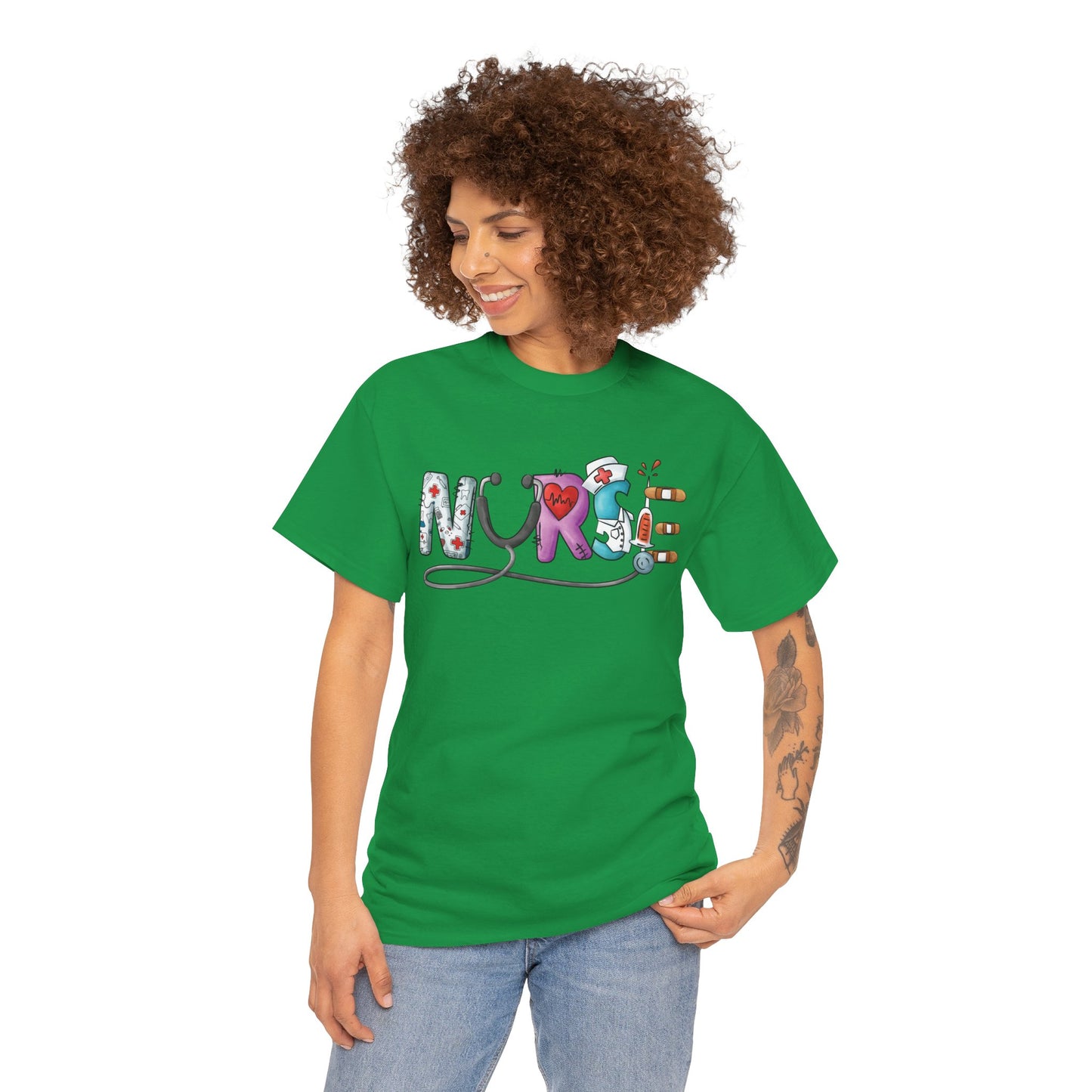 Nurse Not Bossy Just Aggressively Helpful Unisex Heavy Cotton Tee