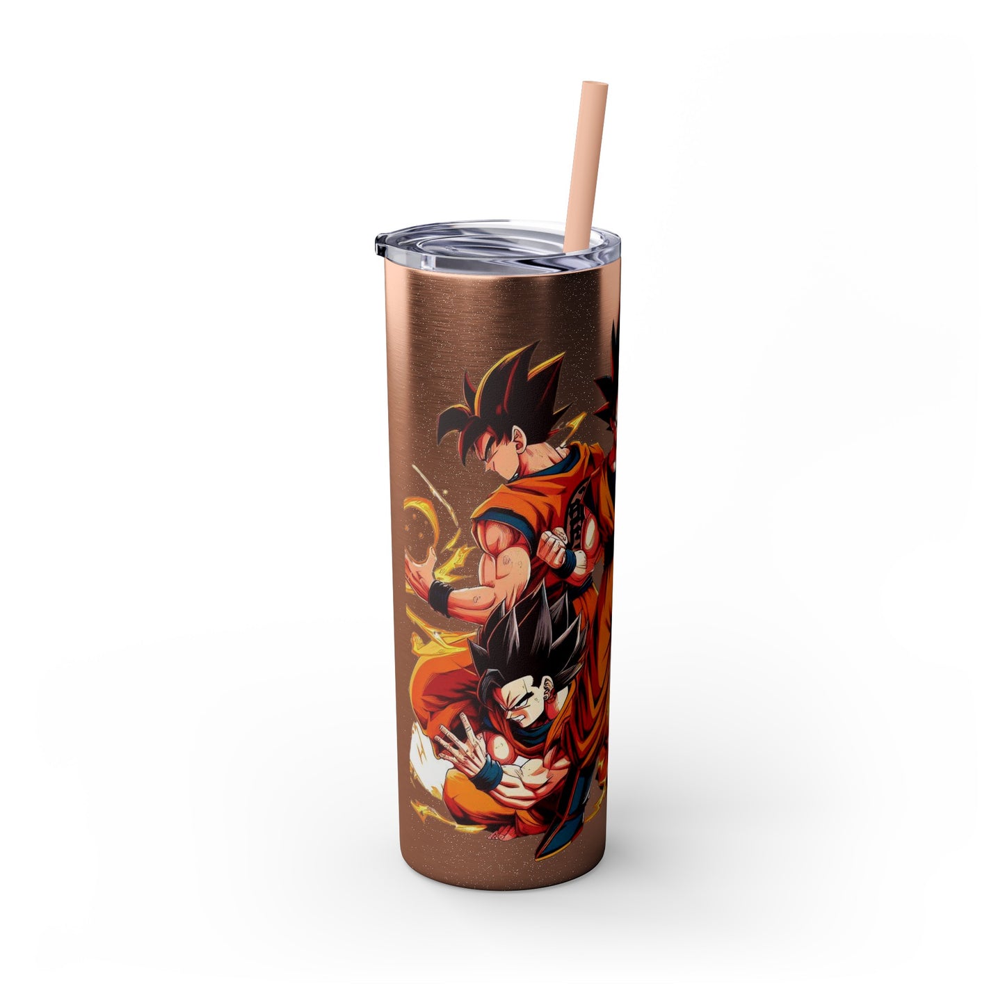 Goku Skinny Tumbler with Straw, 20oz