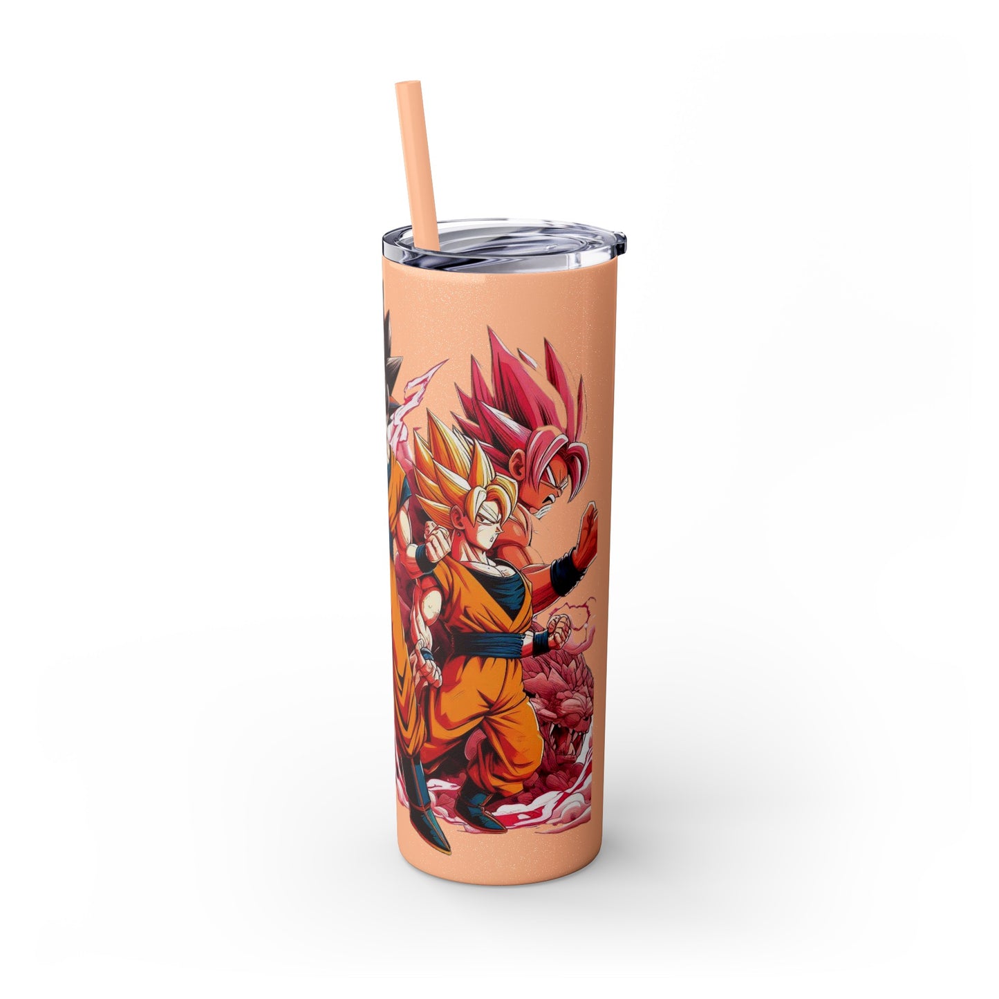 Goku Skinny Tumbler with Straw, 20oz