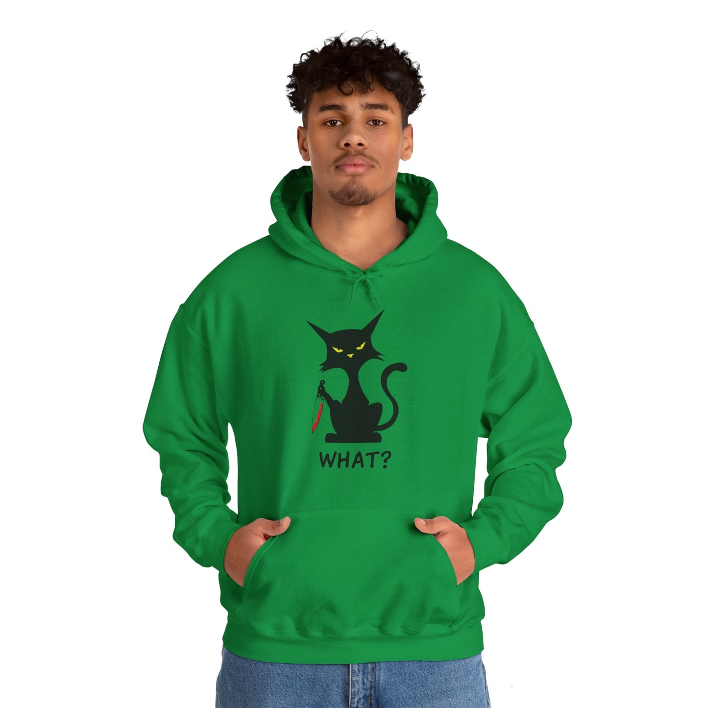 What, Meow Unisex Heavy Blend Hooded Sweatshirt