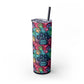 "Dog MOM" Personalized Skinny Tumbler with Straw, 20oz