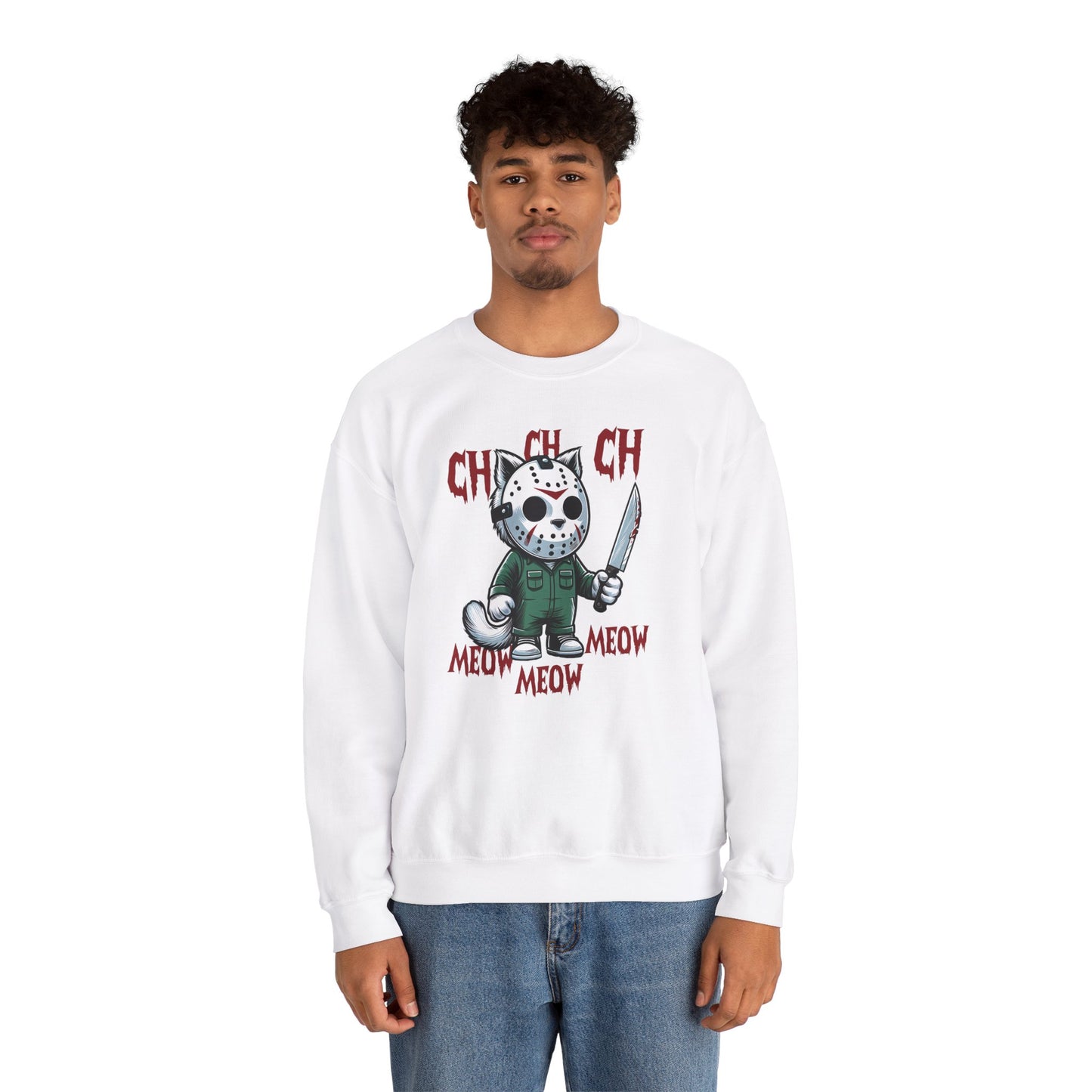 Meow, What Unisex Heavy Blend Crewneck Sweatshirt