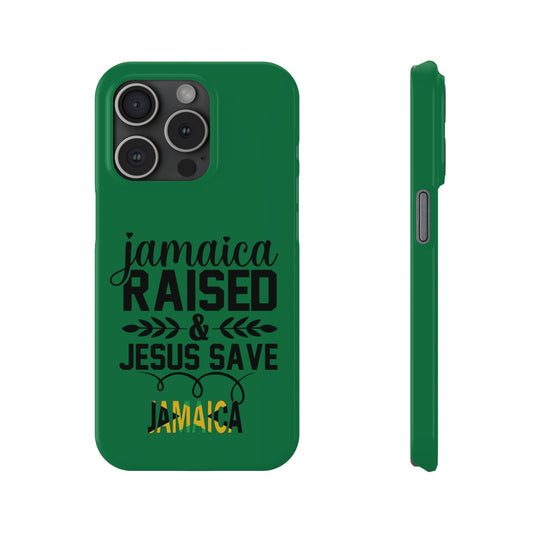 Jamaica Raised & Jesus Save iPhone Case