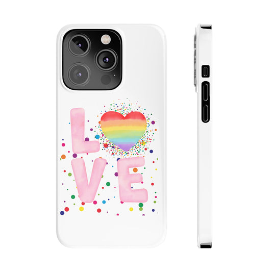 Colorful Pride Love Flexible Slim iPhone Case