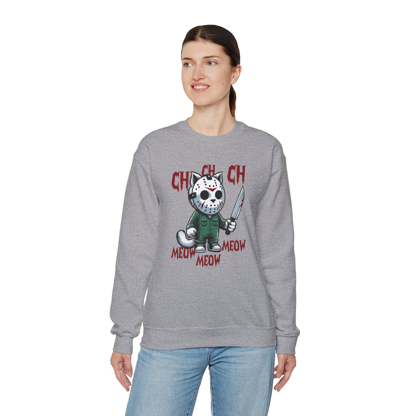 Meow, What Unisex Heavy Blend Crewneck Sweatshirt