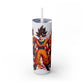 Goku Skinny Tumbler with Straw, 20oz