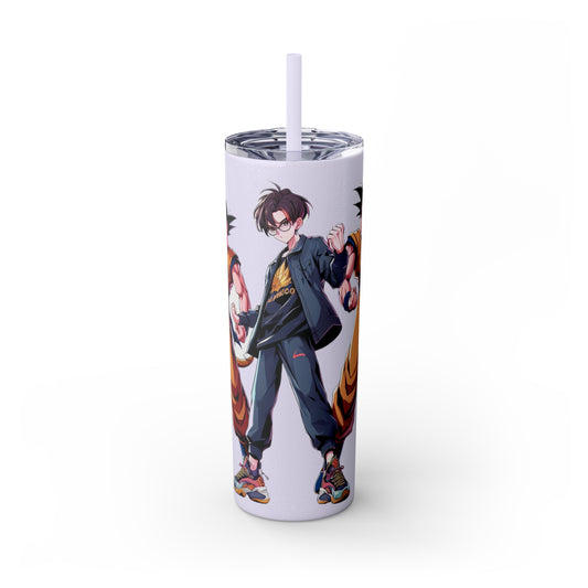 Goku Skinny Tumbler with Straw, 20oz