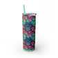 "Dog MOM" Personalized Skinny Tumbler with Straw, 20oz