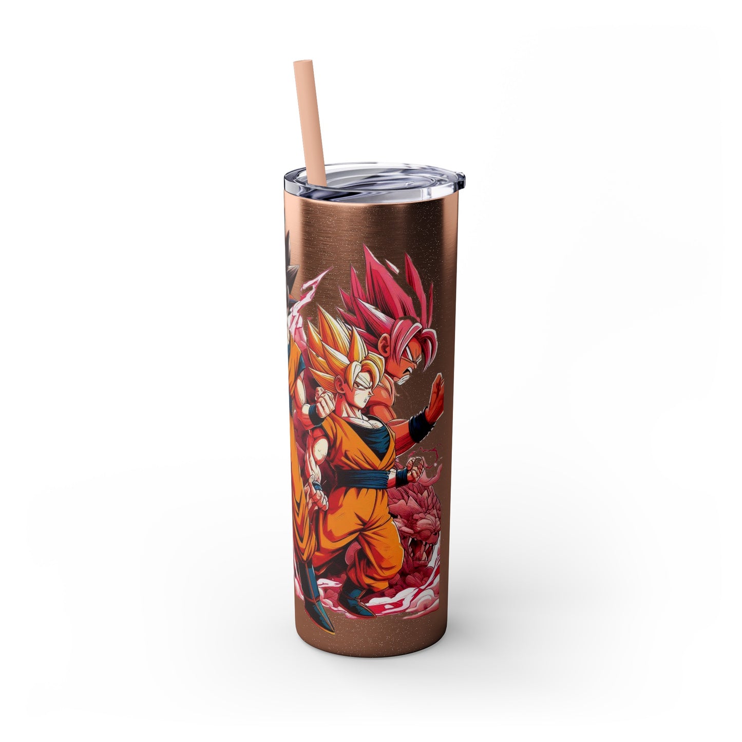 Goku Skinny Tumbler with Straw, 20oz