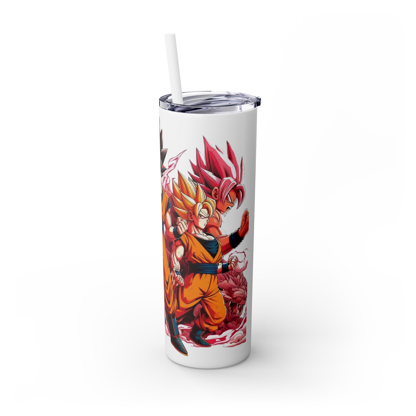 Goku Skinny Tumbler with Straw, 20oz