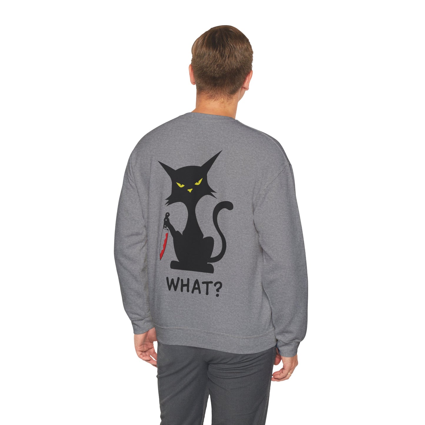 Meow, What Unisex Heavy Blend Crewneck Sweatshirt