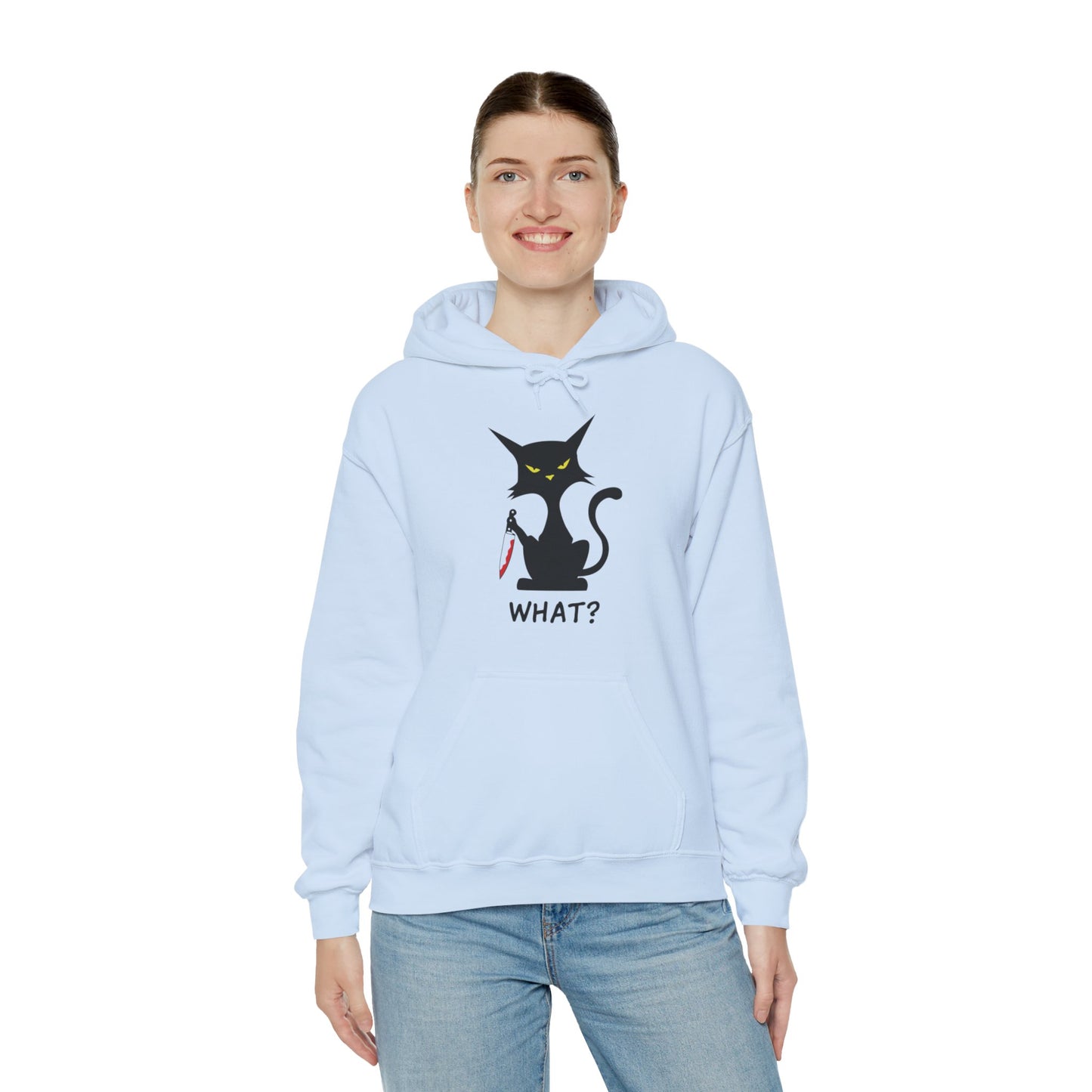 What, Meow Unisex Heavy Blend Hooded Sweatshirt