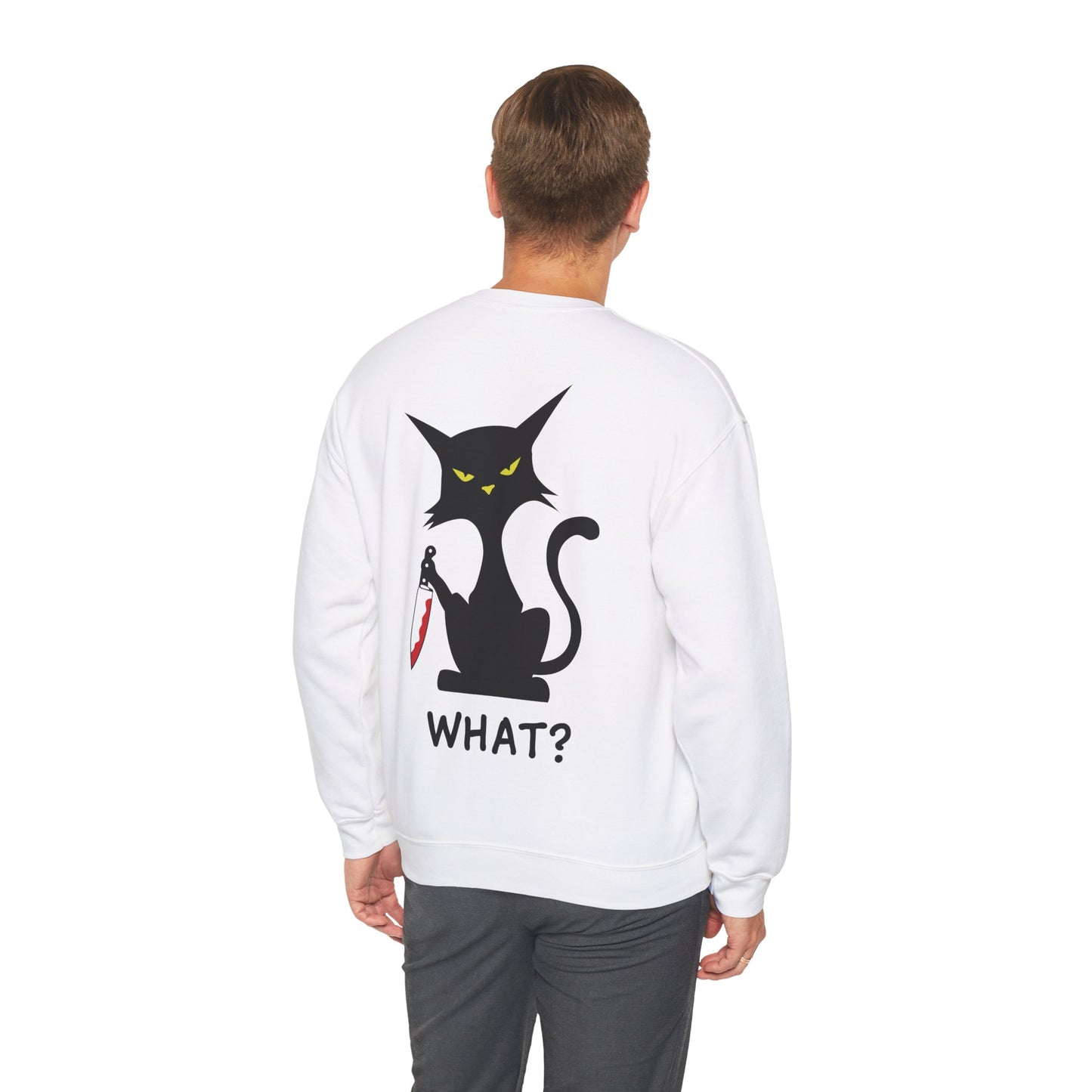 Meow, What Unisex Heavy Blend Crewneck Sweatshirt