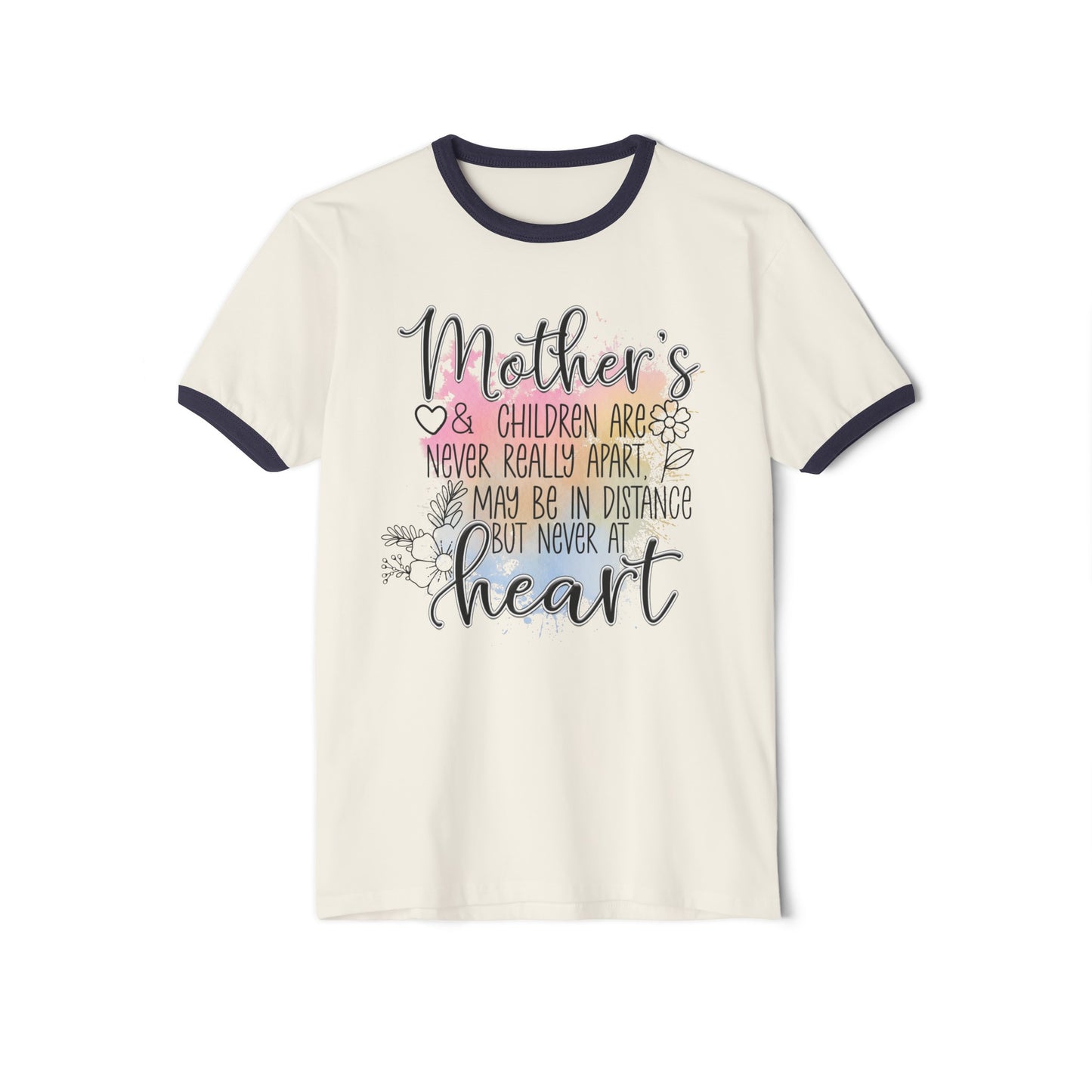 A MOTHER'S HEART Ringer Unisex Cotton T-Shirt