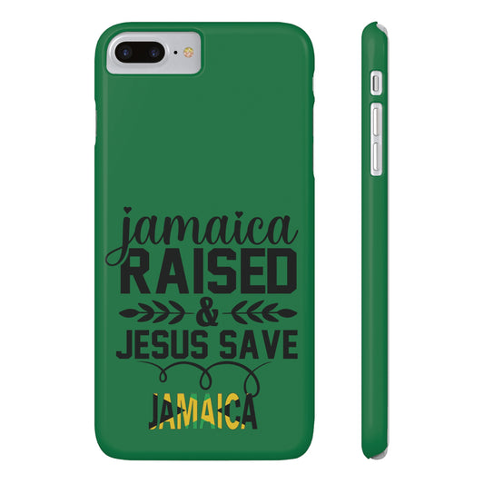 Jamaica Raised & Jesus Save iPhone Case