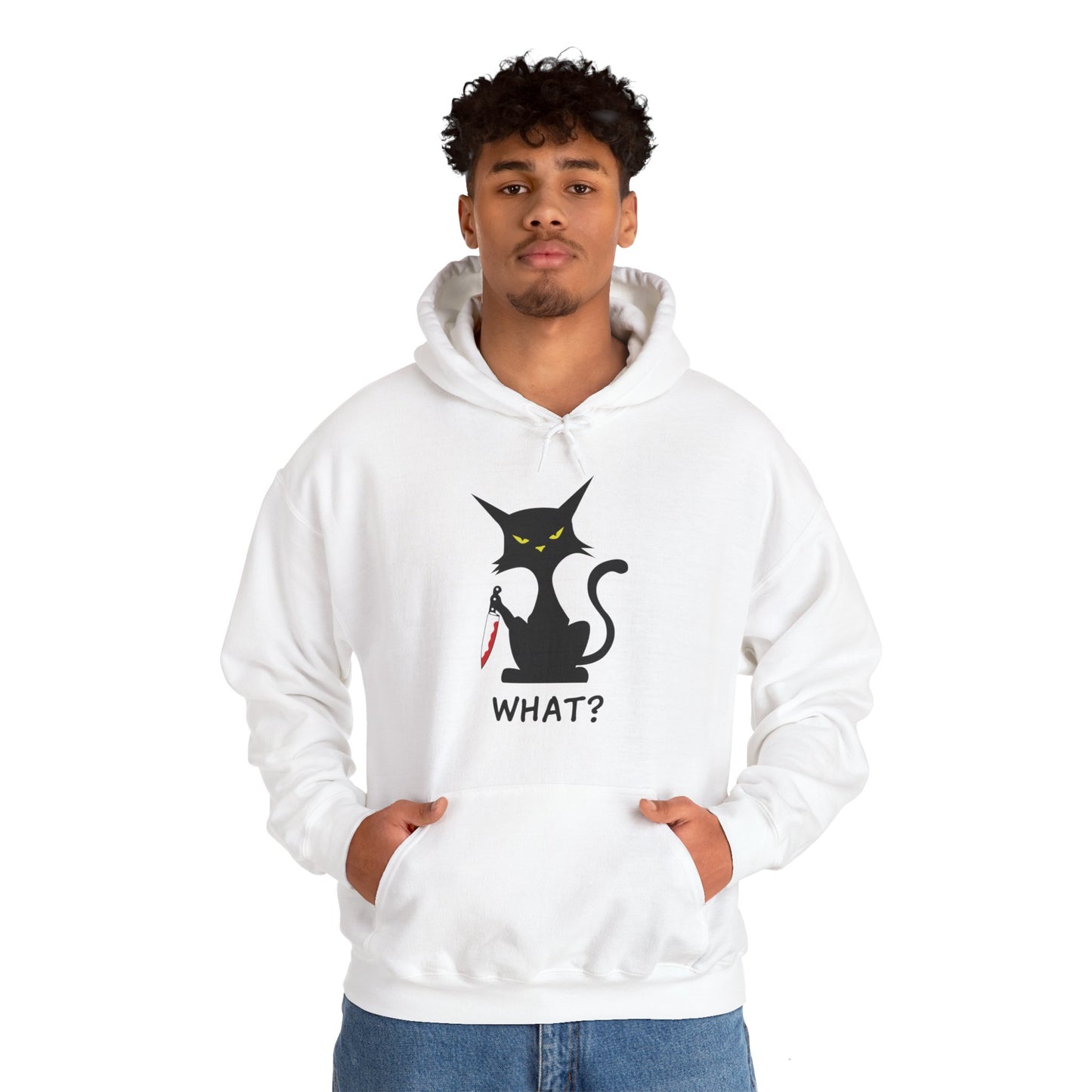 What, Meow Unisex Heavy Blend Hooded Sweatshirt