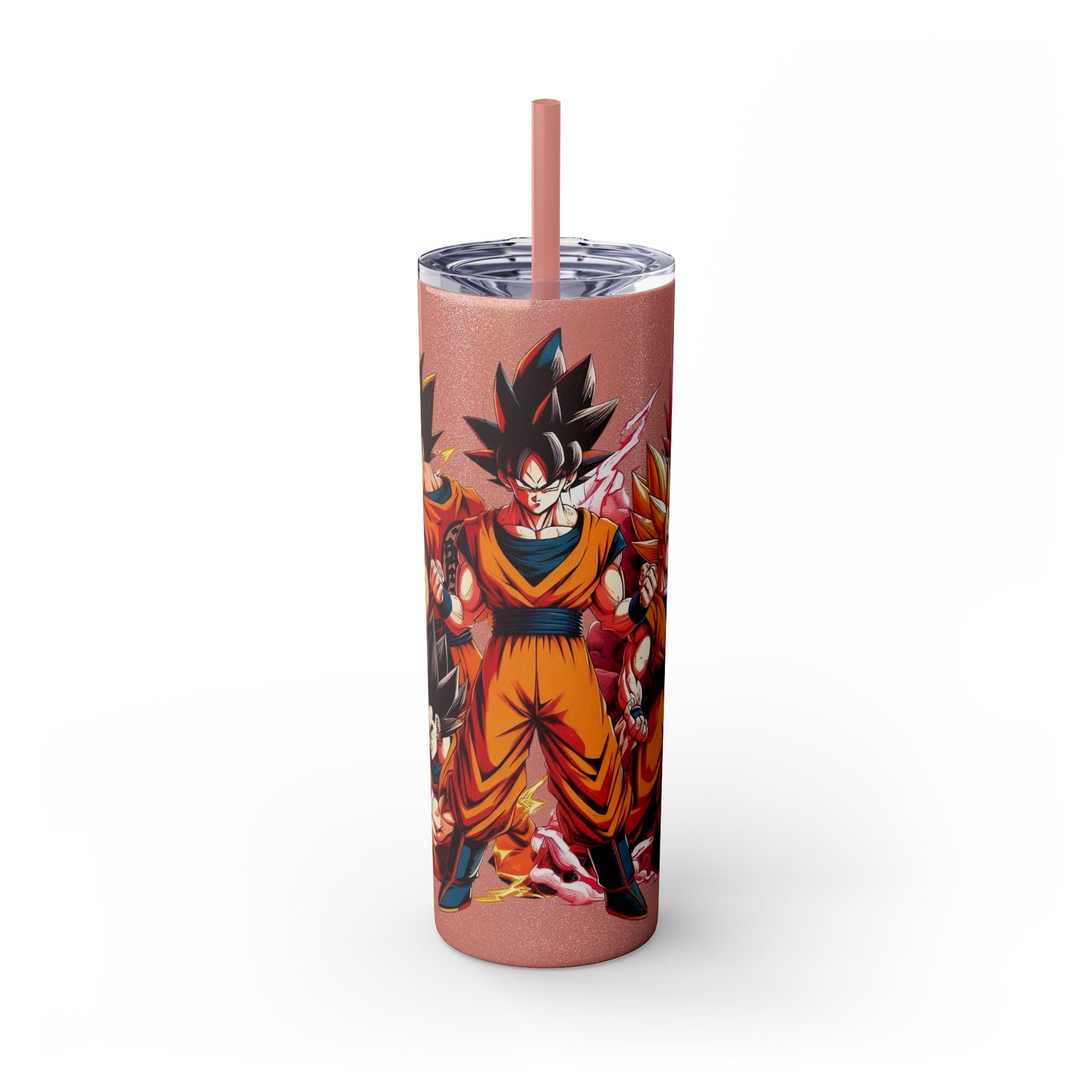 Goku Skinny Tumbler with Straw, 20oz