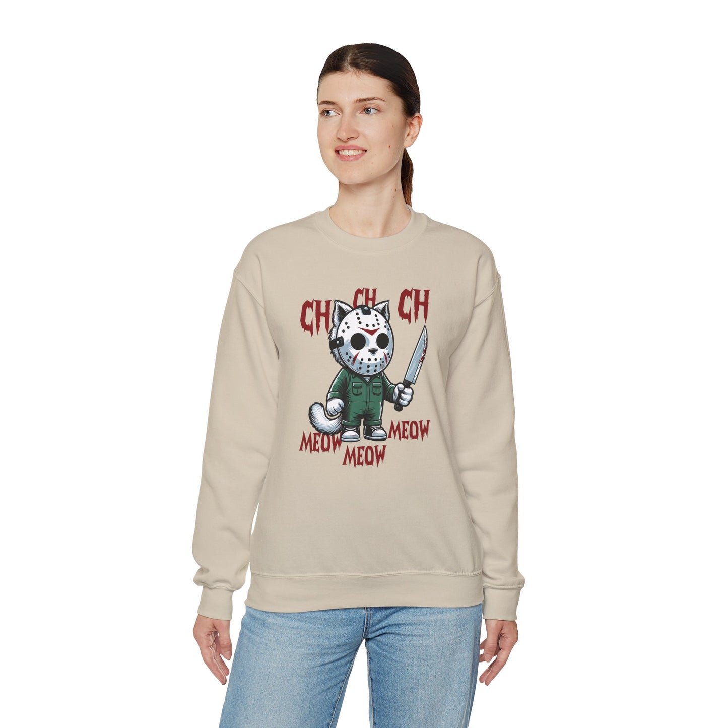 Meow, What Unisex Heavy Blend Crewneck Sweatshirt