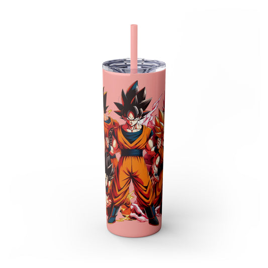 Goku Skinny Tumbler with Straw, 20oz