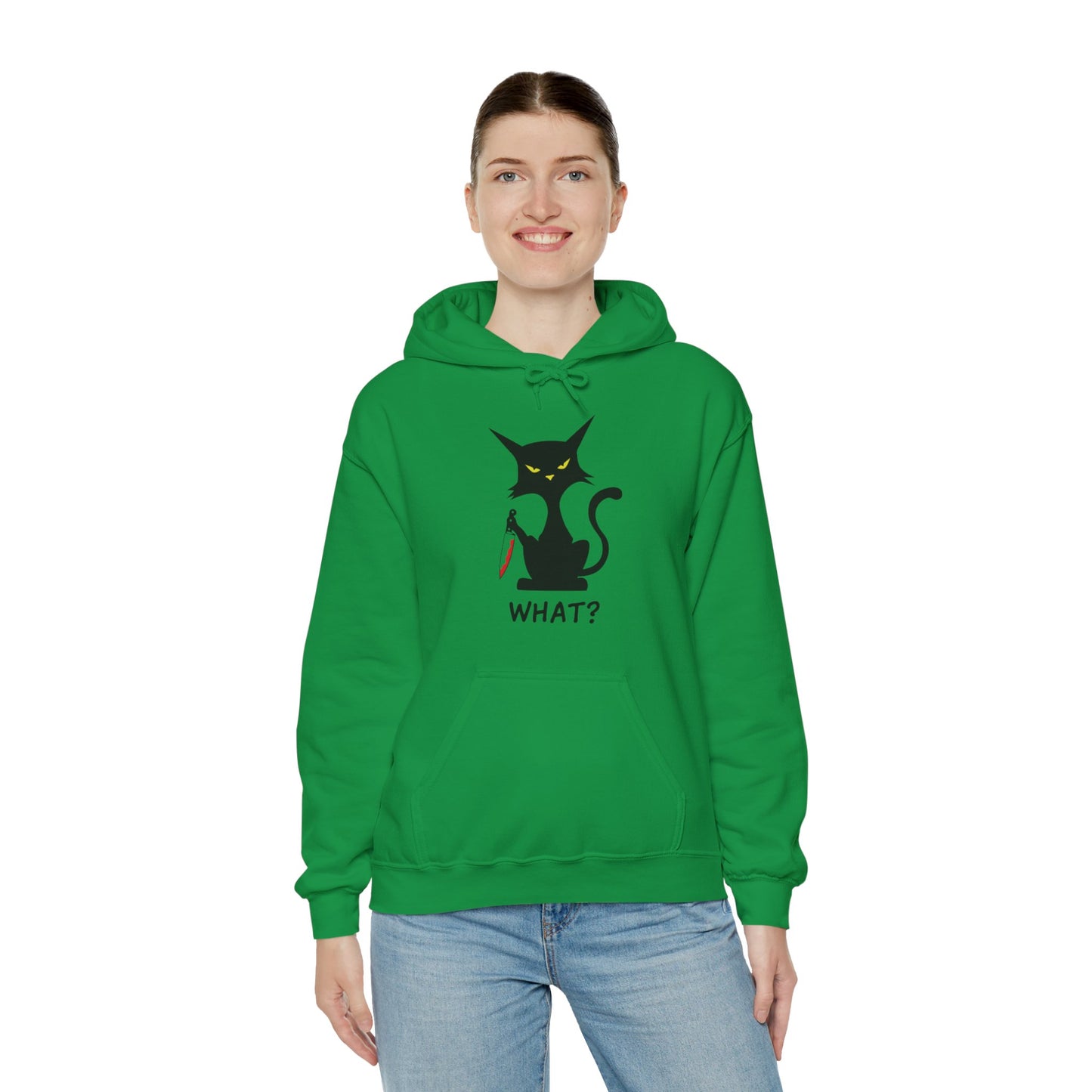 What, Meow Unisex Heavy Blend Hooded Sweatshirt